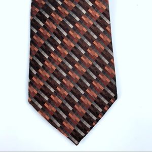 Paul Dione men's necktie, brown/black/silver